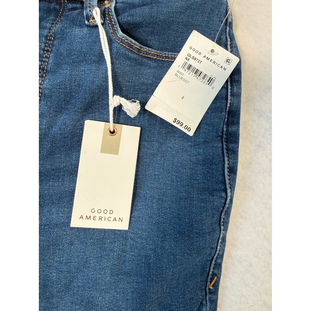 Good American Good Legs Straight Mid-Rise Jeans Blue Size 2/26 GLS873T NWT $98 - Picture 5 of 8